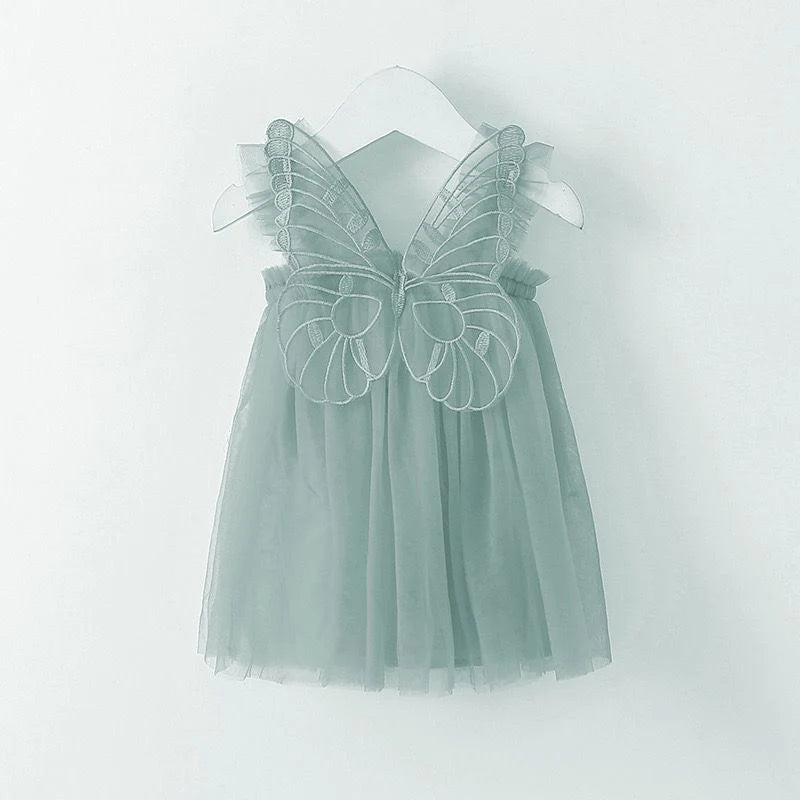 Vestido Infantil de Tul con Alas