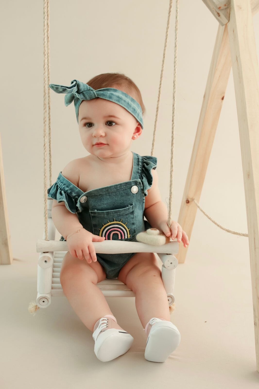 Body Infantil Arci Íris Jeans