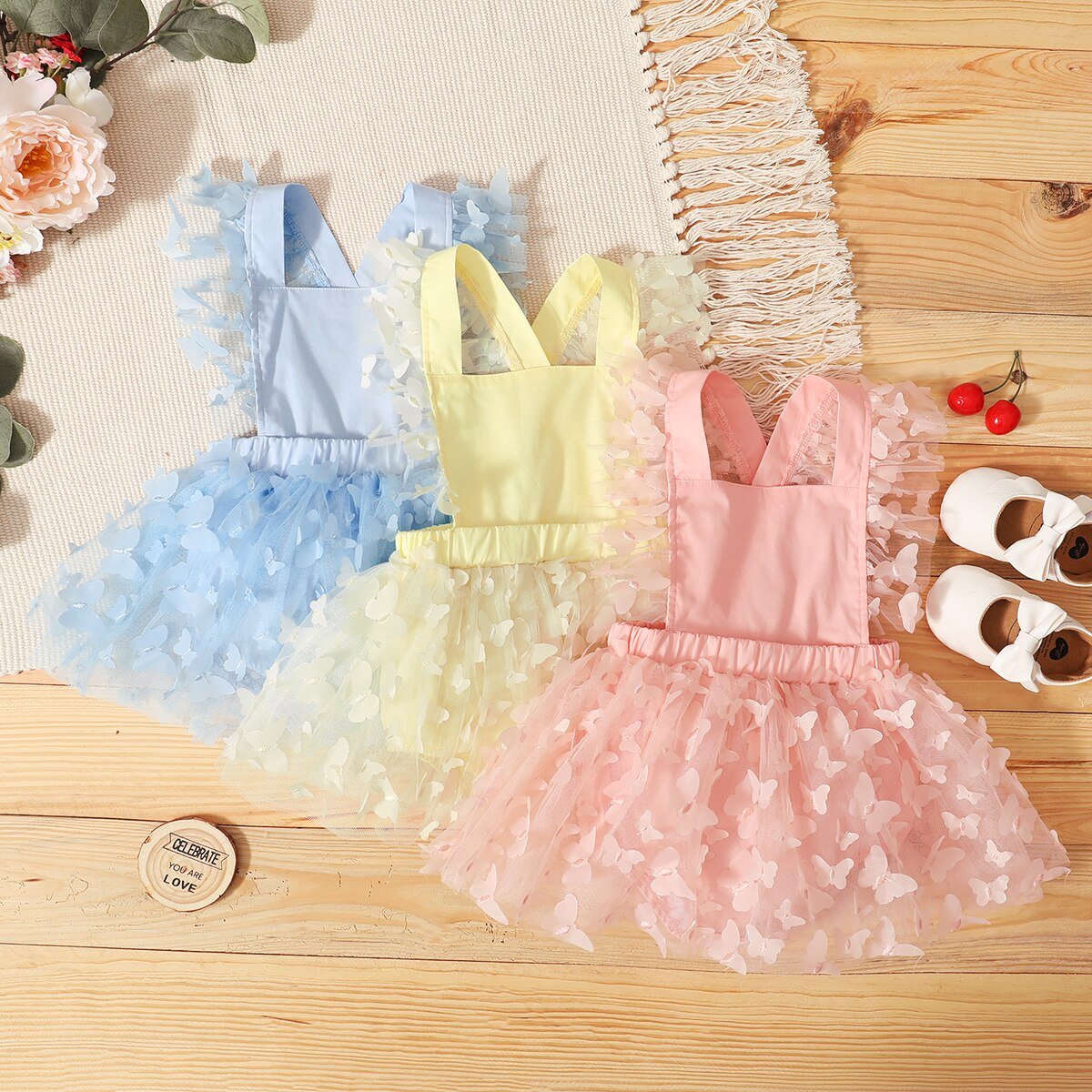 Body Infantil Vestido Borboleta