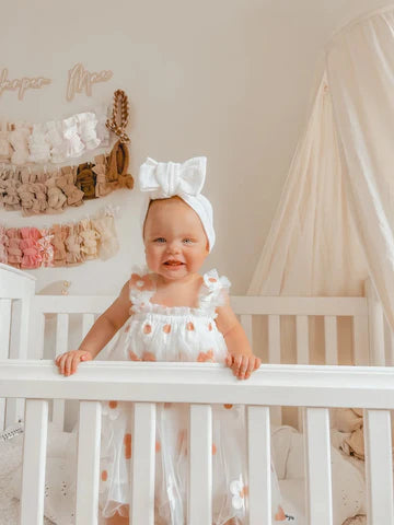 Vestido Infantil de Flores y Tul