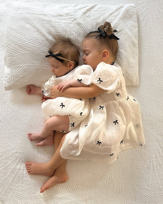 Vestido Infantil de Verano con Lazos