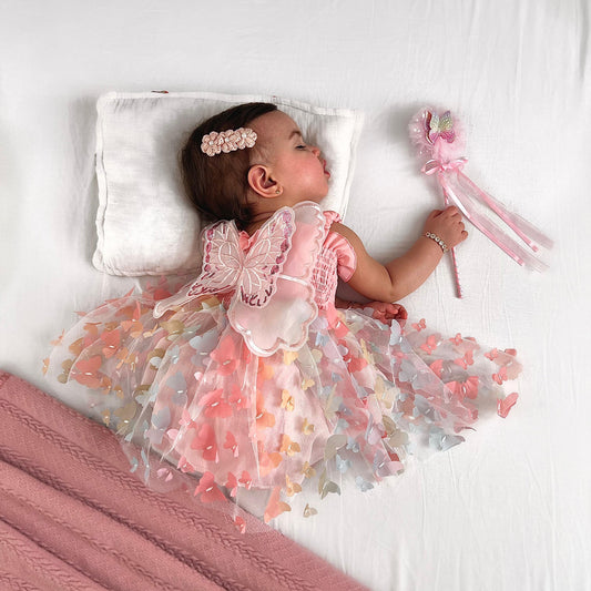 Vestido Infantil Asa Mariposas
