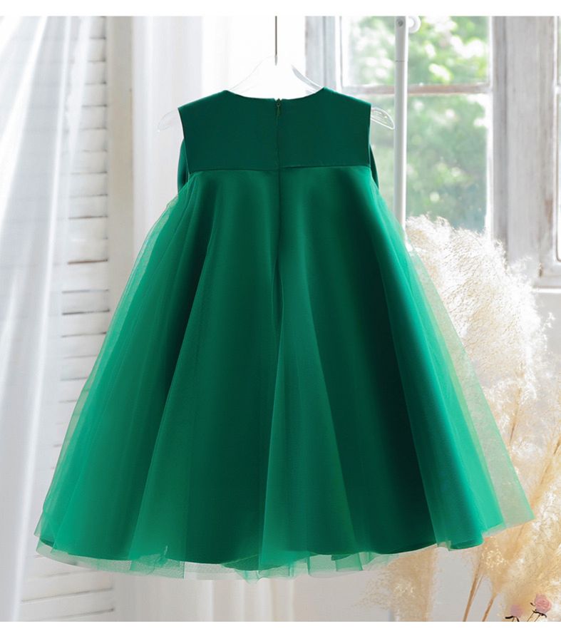 Vestido Navideño de Encaje Infantil