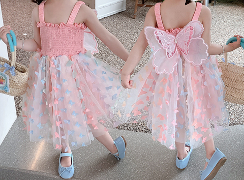 Vestidos Coloridos Alas De Mariposa Princesa