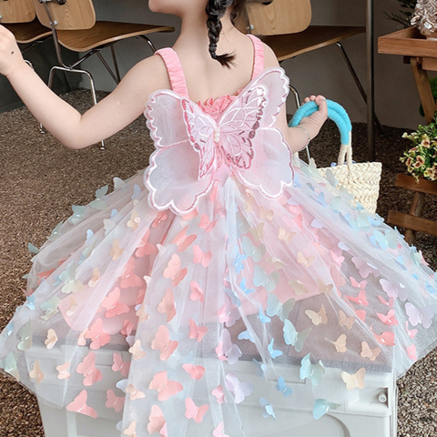 Vestidos Coloridos Alas De Mariposa Princesa