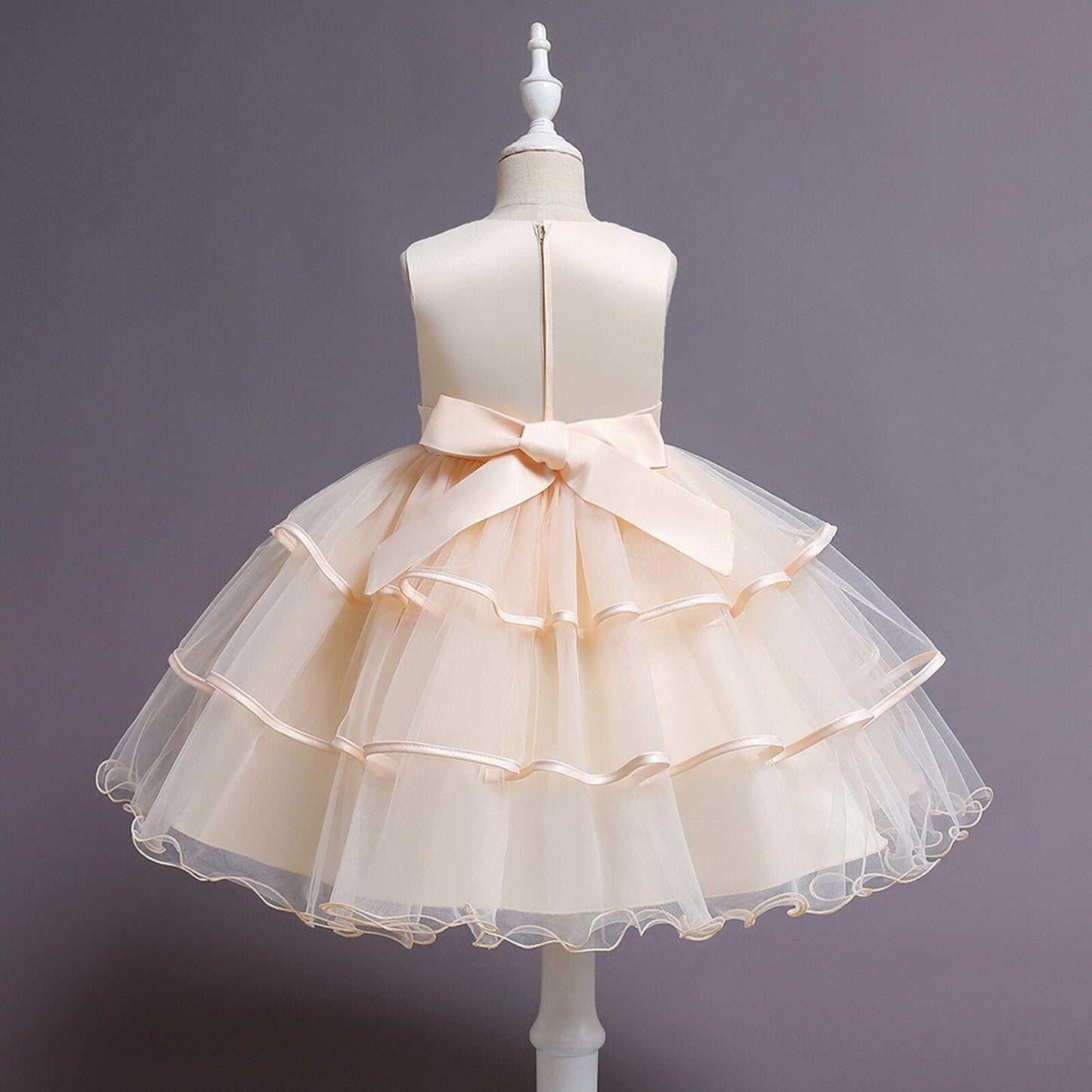 Vestido de Fiesta Infantil Flores y Volantes