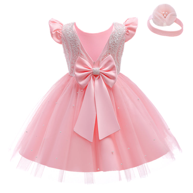 Vestido de Fiesta Infantil Perla + Fajín