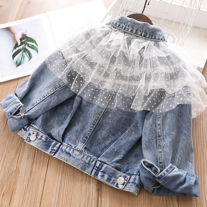 Chaqueta vaquera Abrigos de encaje para niñas