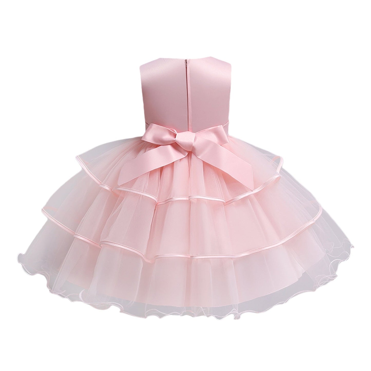 Vestido de Fiesta Infantil Flores y Volantes