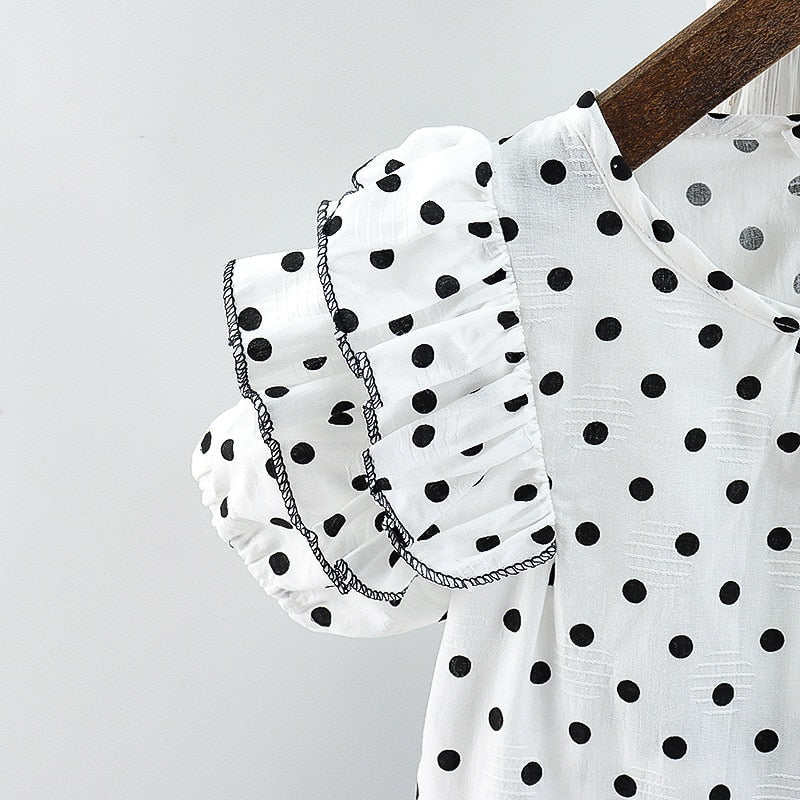 Conjunto dulce de encaje de puntos