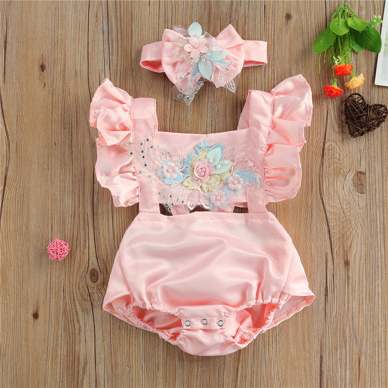 Body Infantil Mujer Bordado + Fajín
