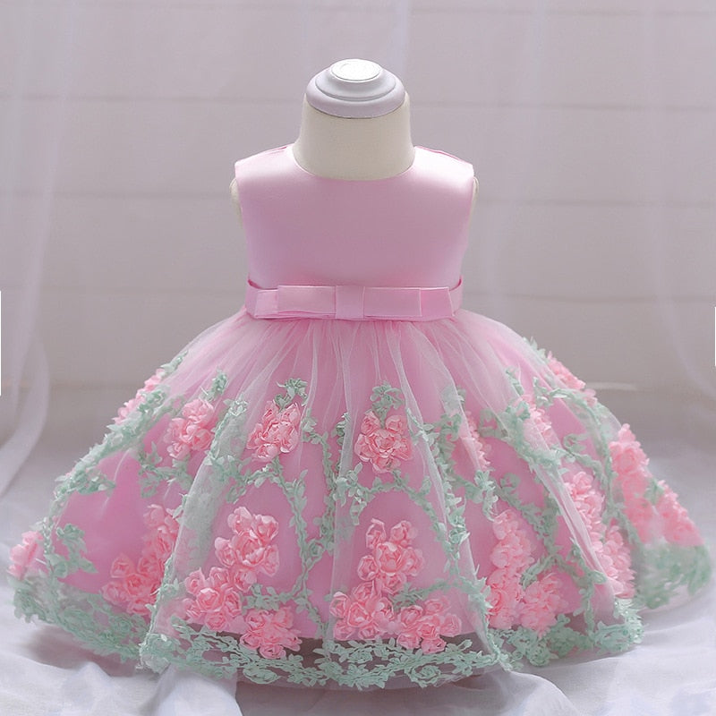 Vestido de Fiesta Infantil Primavera y Encaje