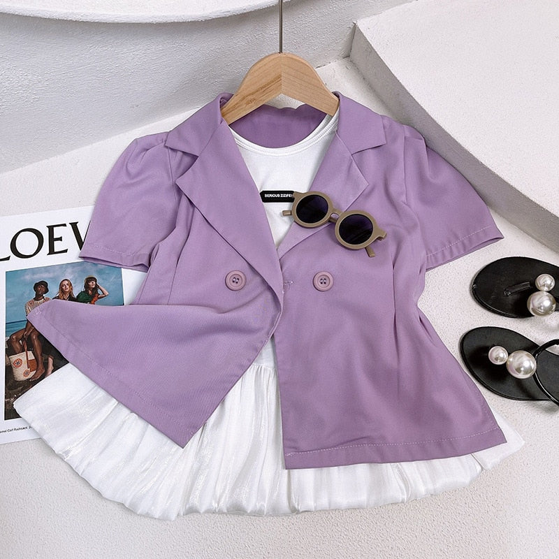 Conjunto de falda y chaqueta de traje