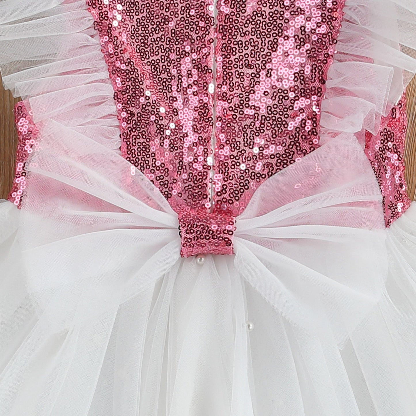 Vestido Infantil Blanco Purpurina