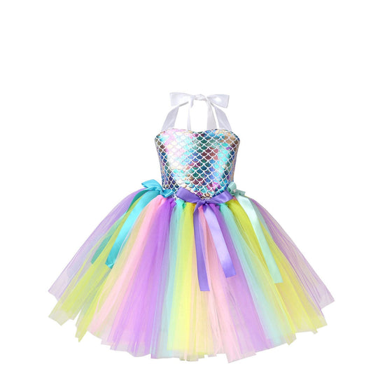 Vestido Fiesta Infantil Tul Sirena