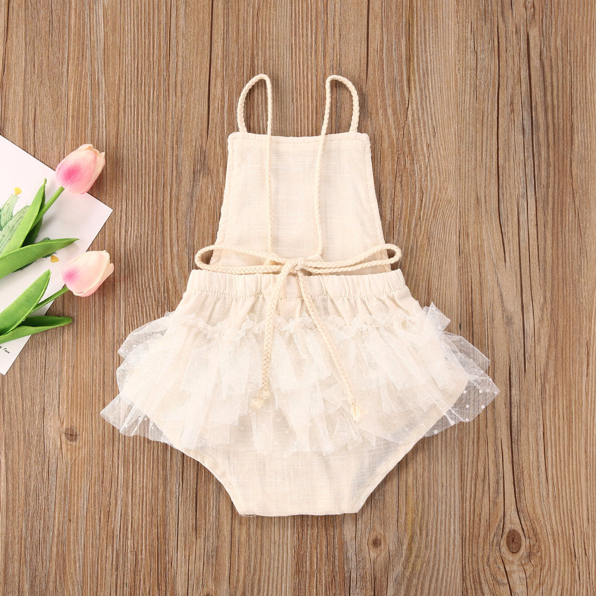 Ropa Bebés Niños Bebé Mono con bordado de encaje floral Body