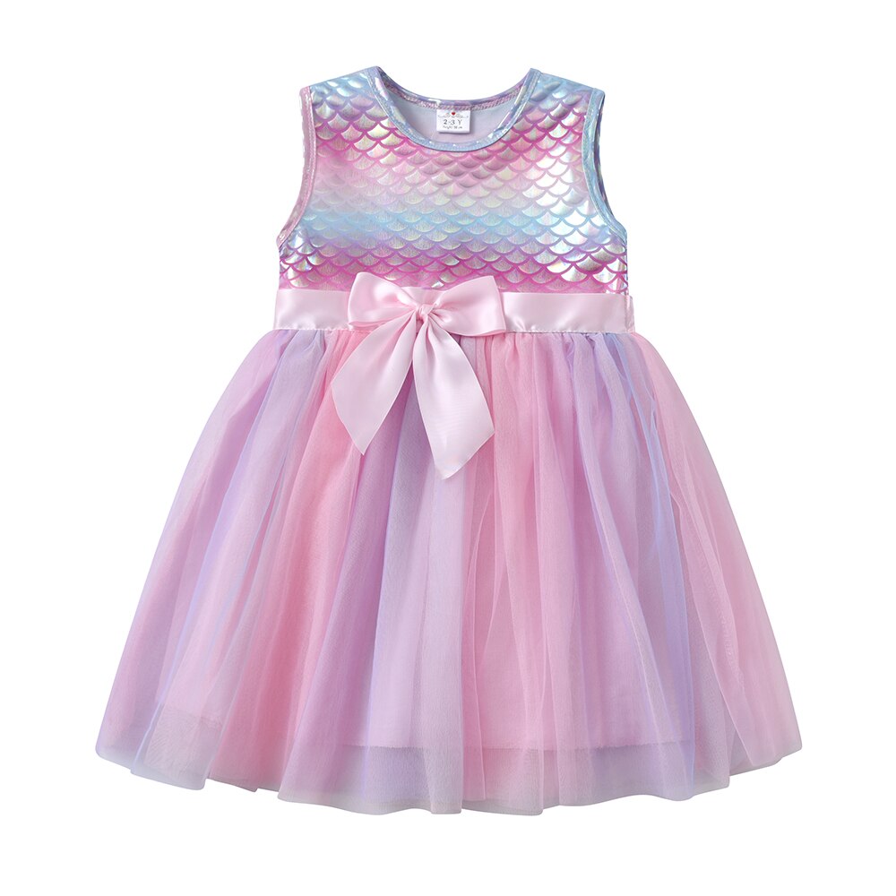 Vestido Infantil de Sirena con Lazo