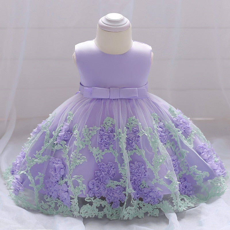 Vestido de Fiesta Infantil Primavera y Encaje