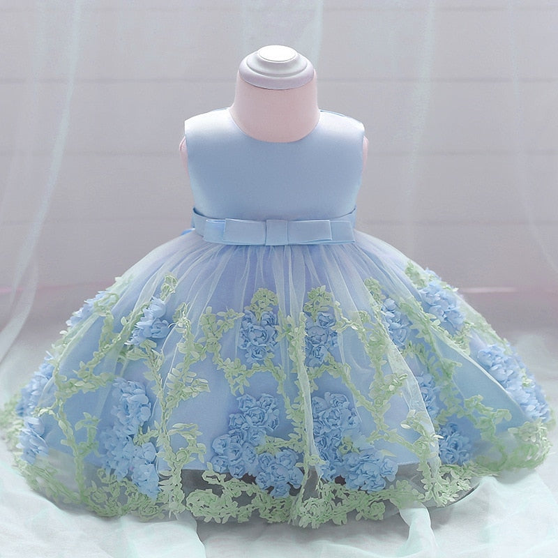 Vestido de Fiesta Infantil Primavera y Encaje