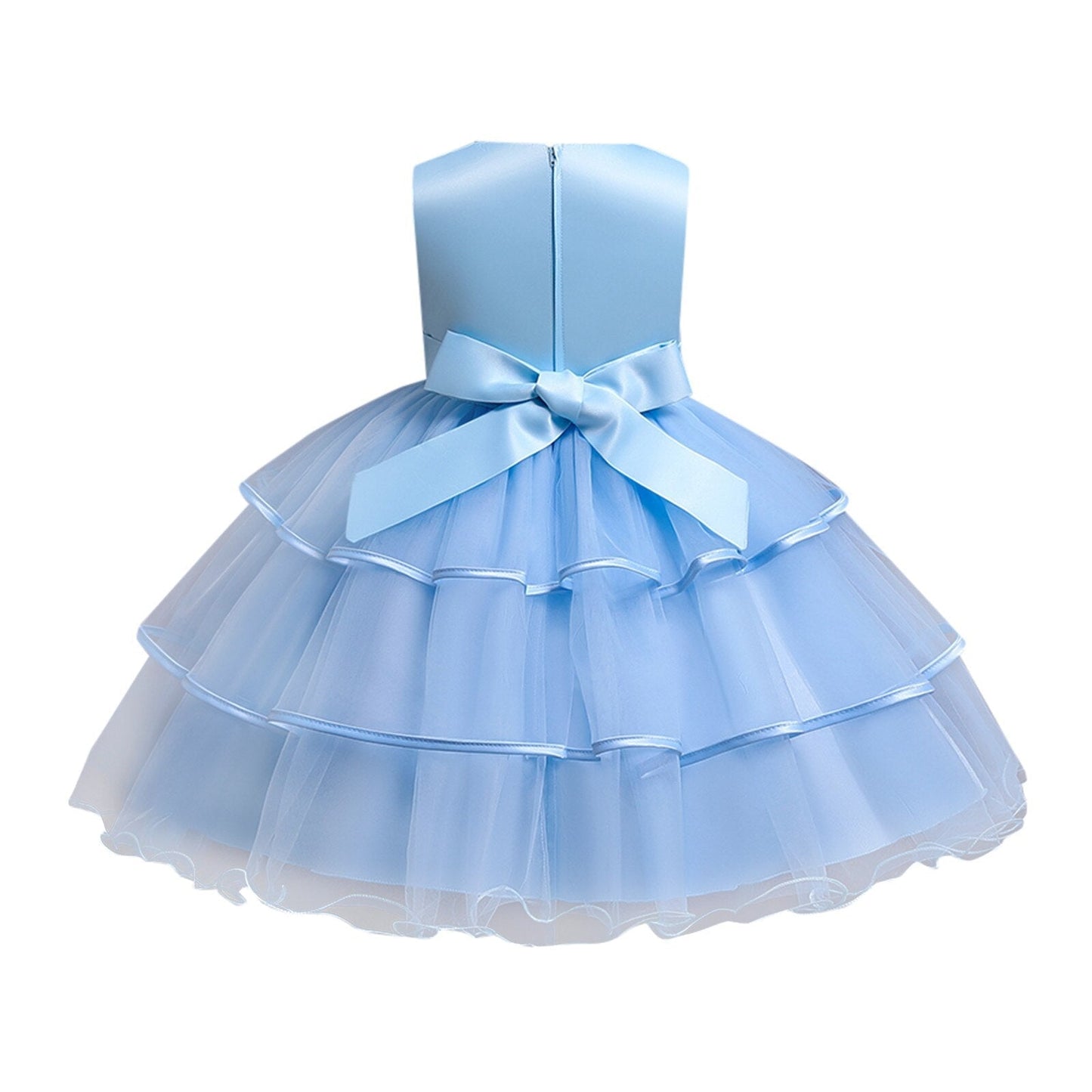 Vestido de Fiesta Infantil Flores y Volantes