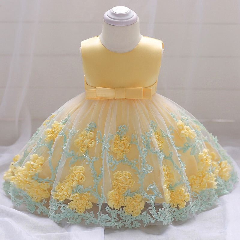 Vestido de Fiesta Infantil Primavera y Encaje