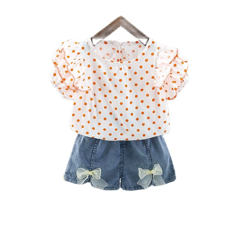 Conjunto dulce de encaje de puntos