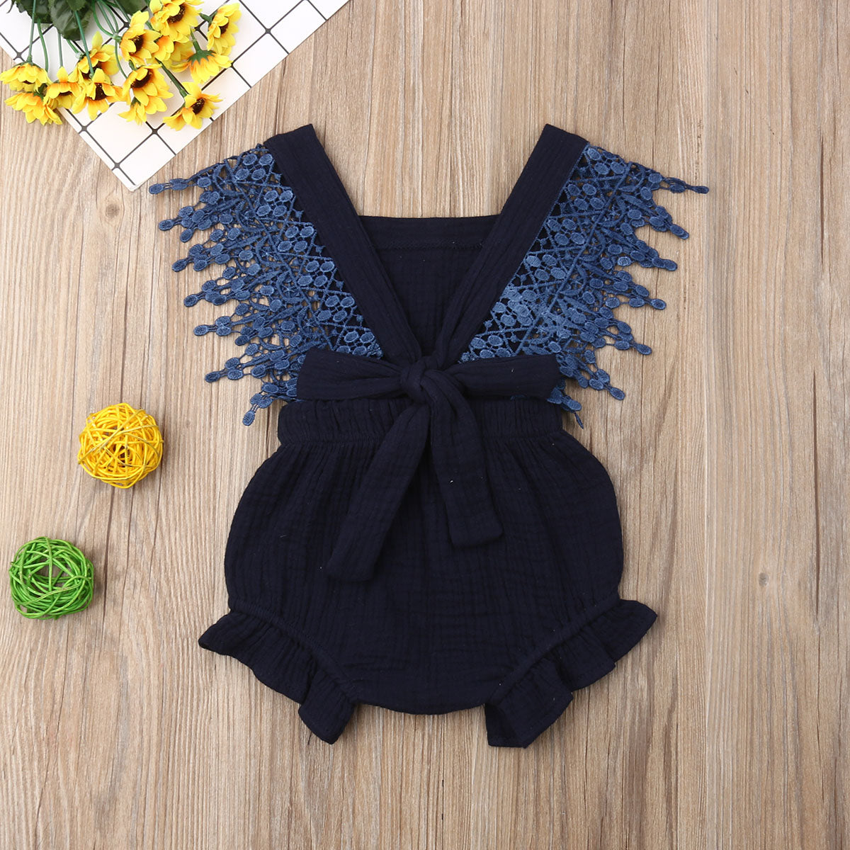 Mameluco Femenino Infantil de Encaje