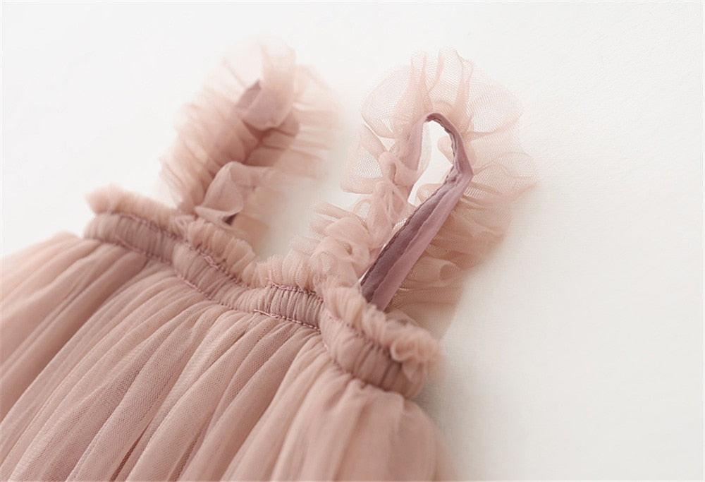 Vestido Infantil Tirante Tul