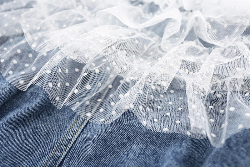 Chaqueta vaquera Abrigos de encaje para niñas