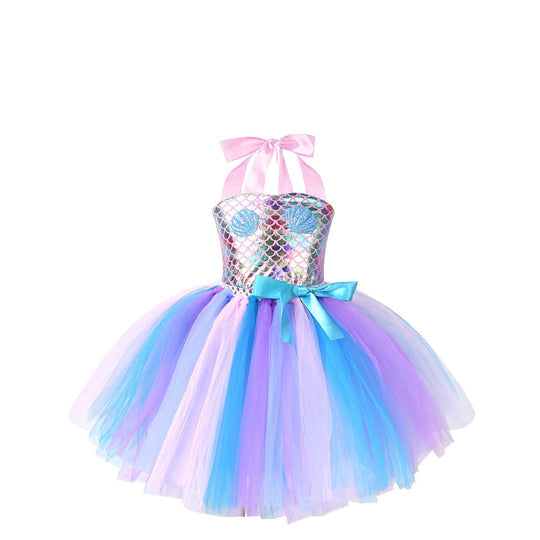 Vestido Fiesta Infantil Tul Sirena