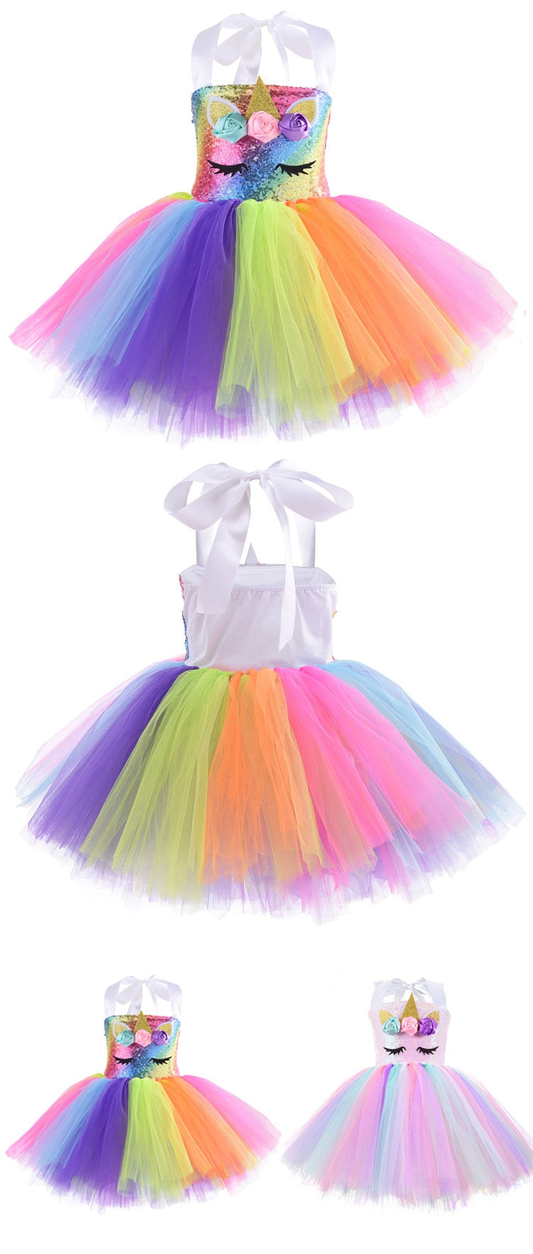Vestido de Fiesta Infantil Unicornio
