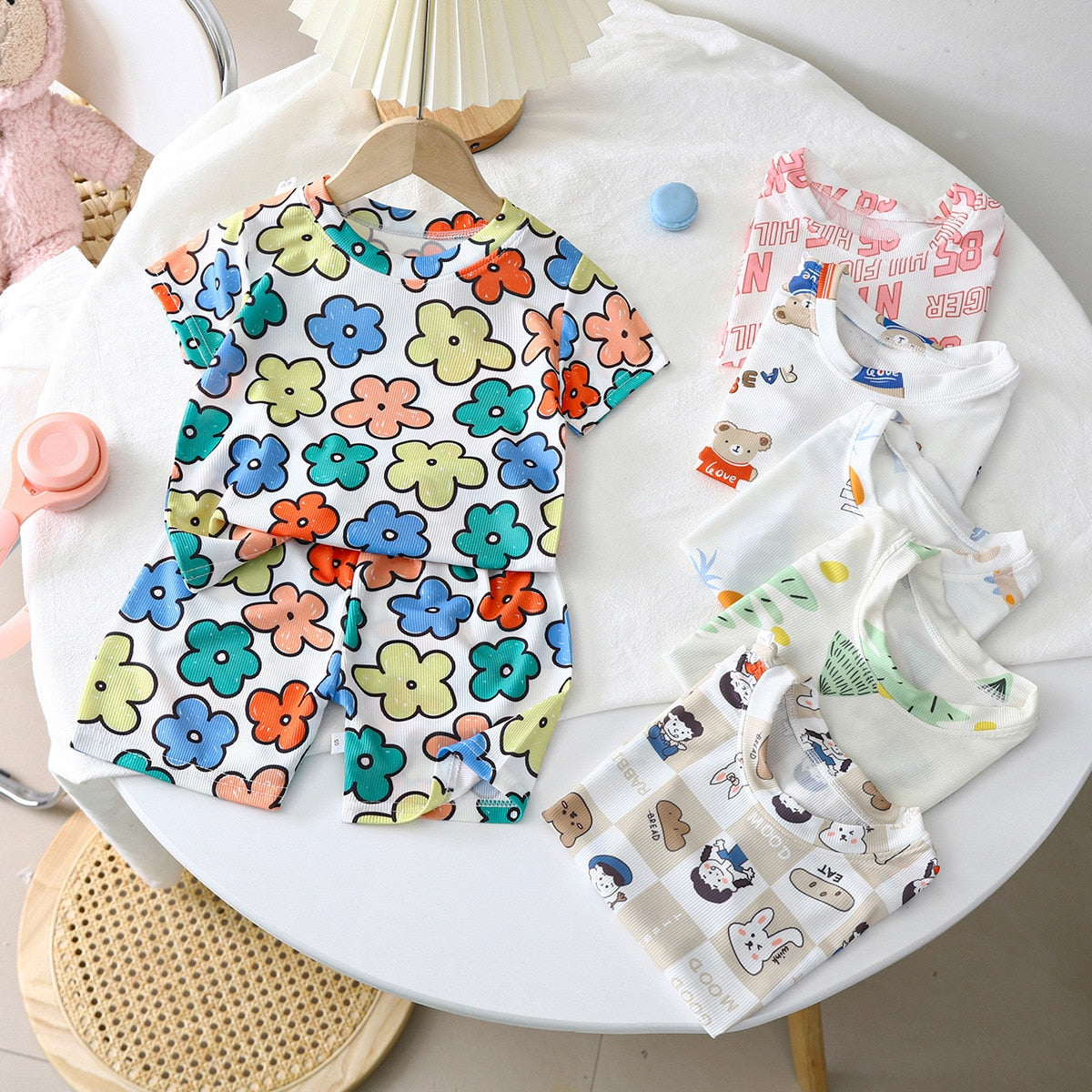 Conjunto Infantil Verano Manga Corta Estampados