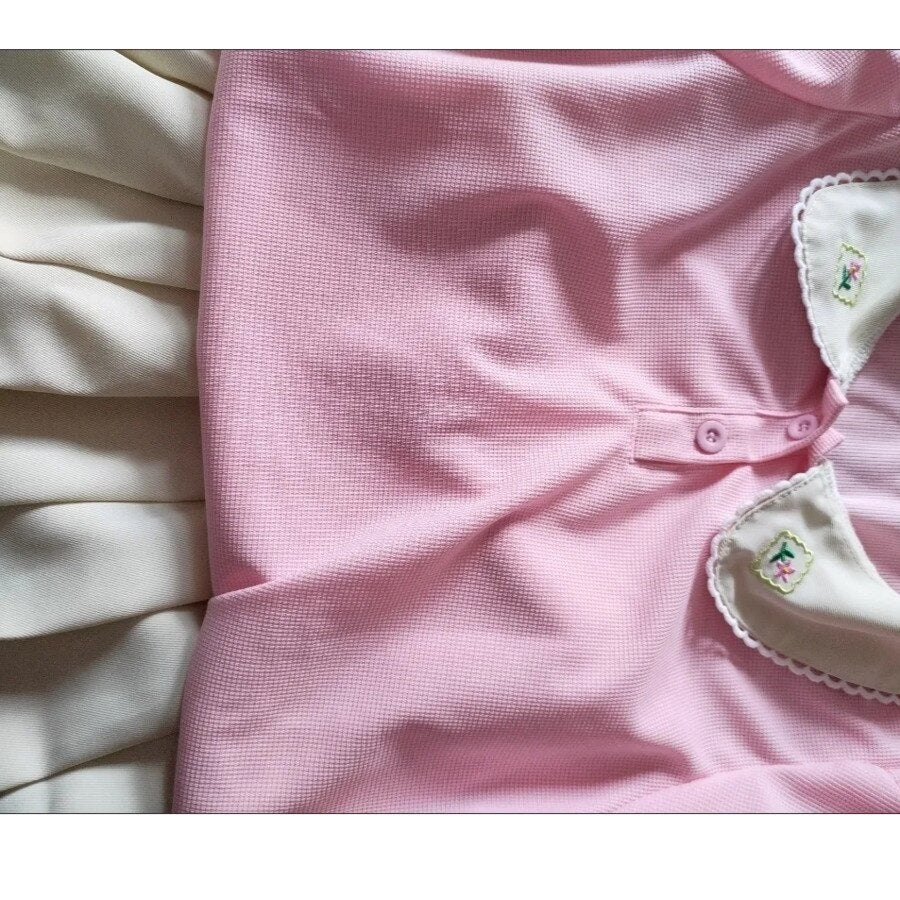 Conjunto plisado rosa de verano, top pequeño de 2 piezas + faldas