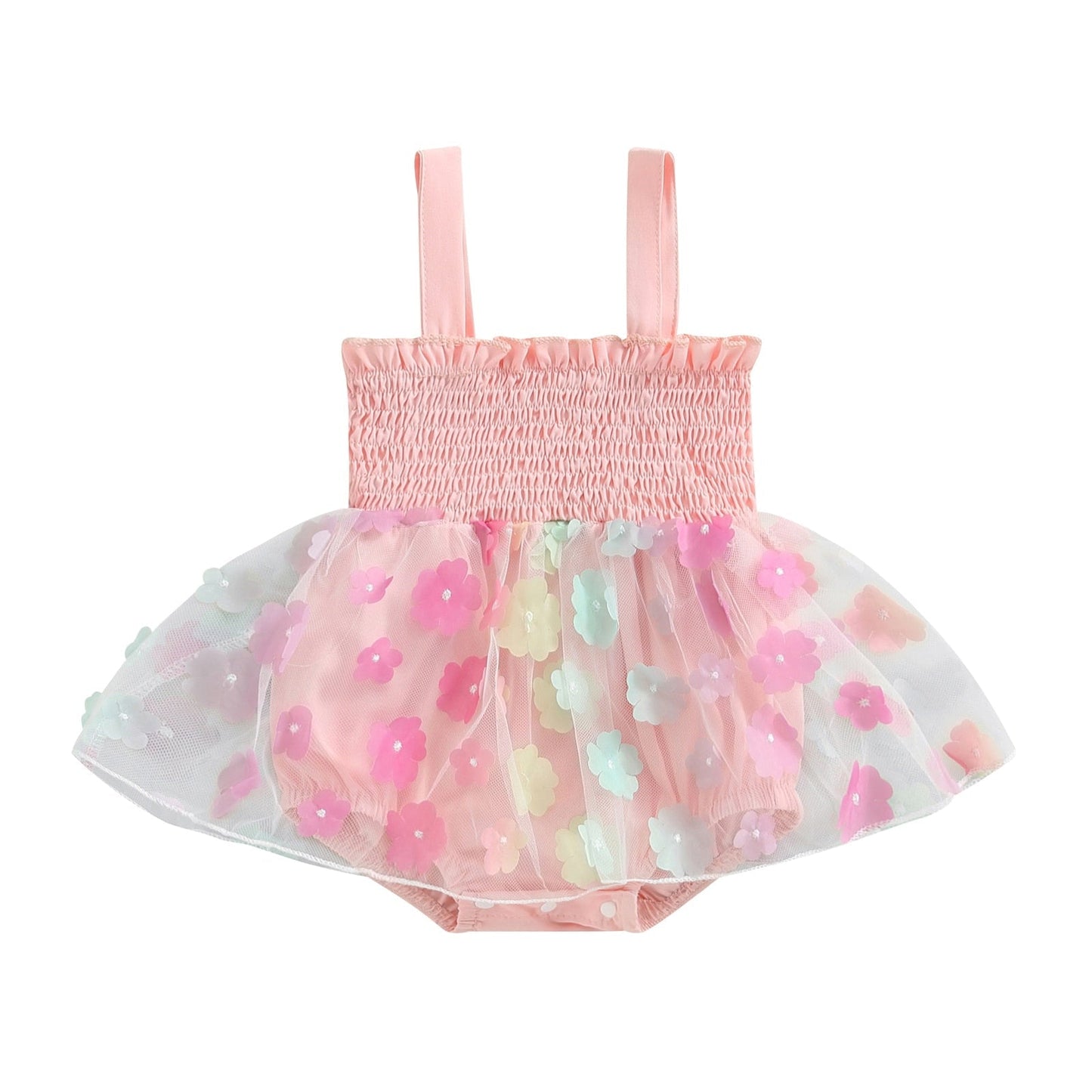 Vestido Romper Estampado Flores Malla