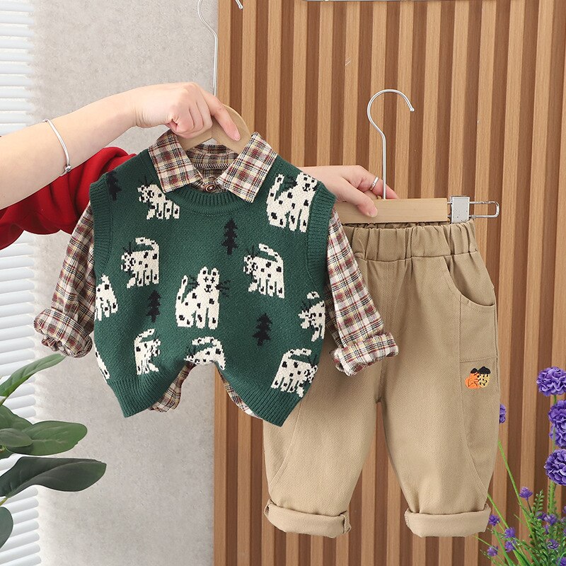 Conjunto Infantil 3 Piezas Jersey Gato