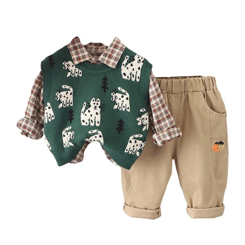 Conjunto Infantil 3 Piezas Jersey Gato