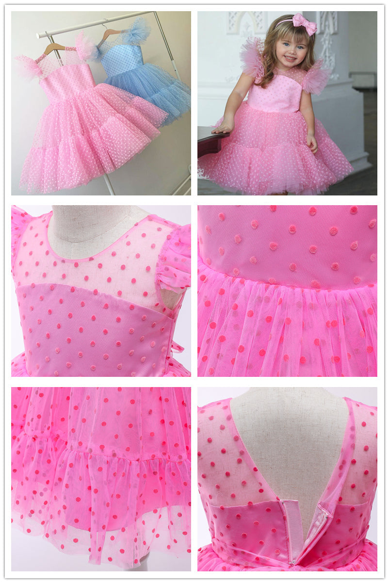Vestido Infantil Femenino Tul Manguinha