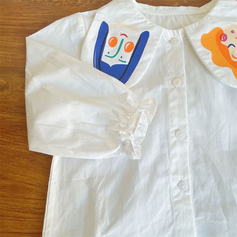 Lindo estampado DollJeans Conjunto de dos piezas 2-8 años