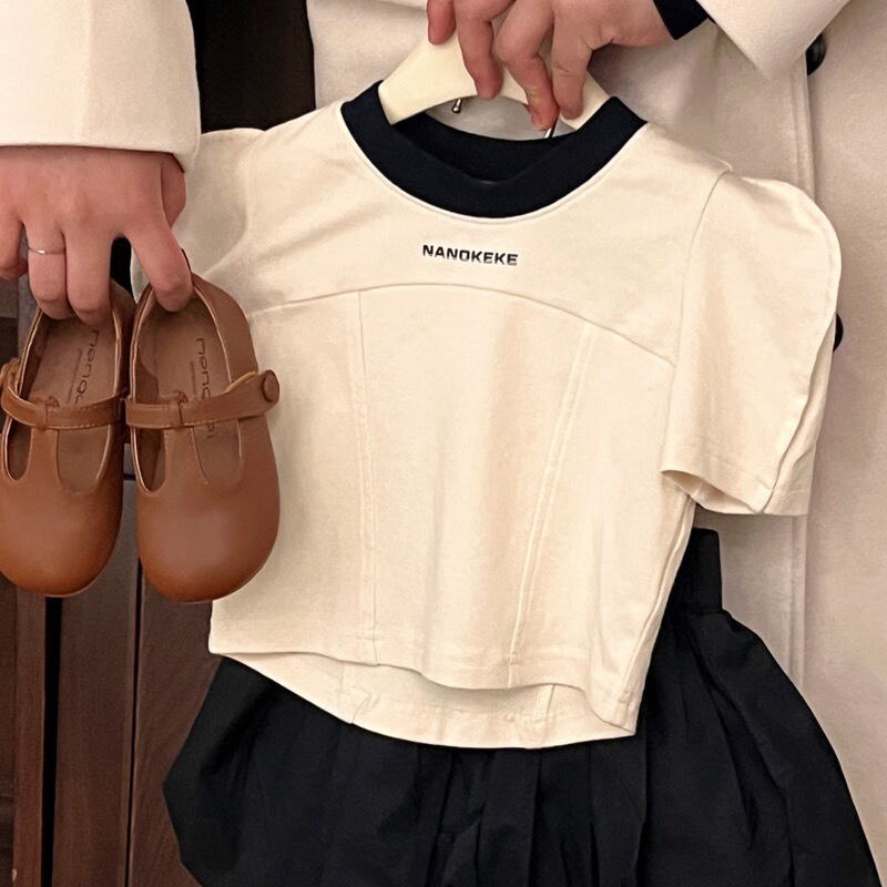 Conjunto Infantil 2 Piezas Camiseta + Falda Voluminosa