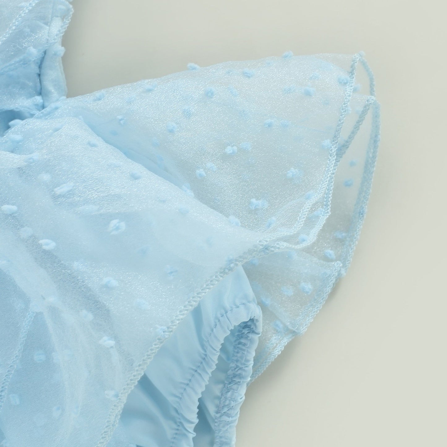 Lindo vestido mameluco de manga corta con lazo