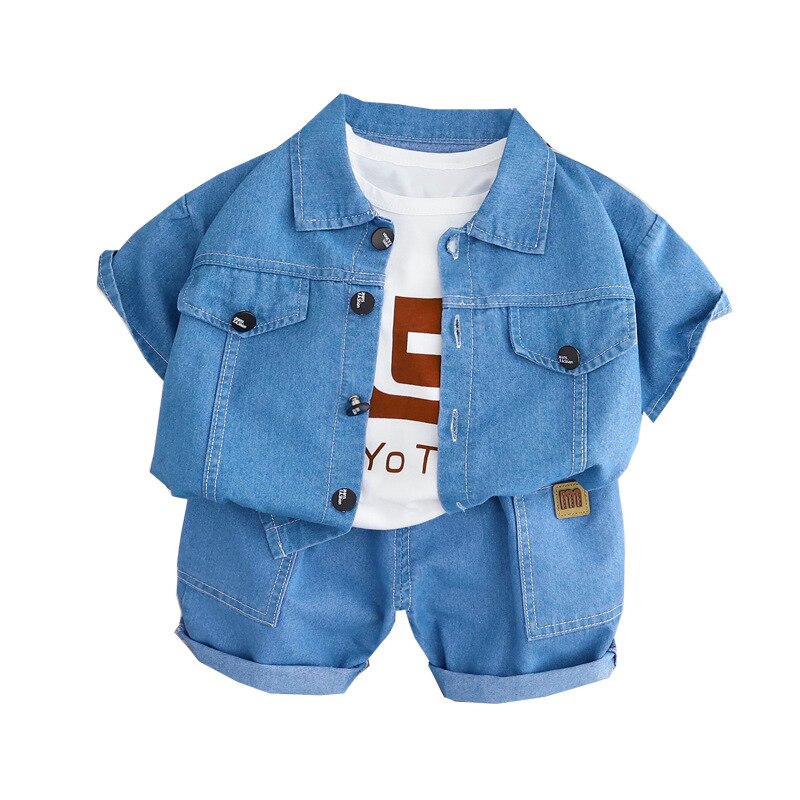 Conjunto de jeans de manga corta para niños