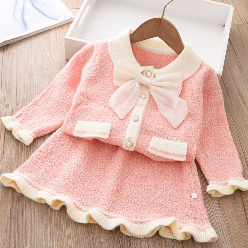 Conjunto Infantil 2 Piezas Falda + Cárdigan