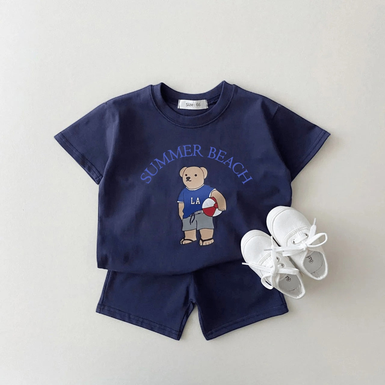 Conjunto infantil de camiseta con osito