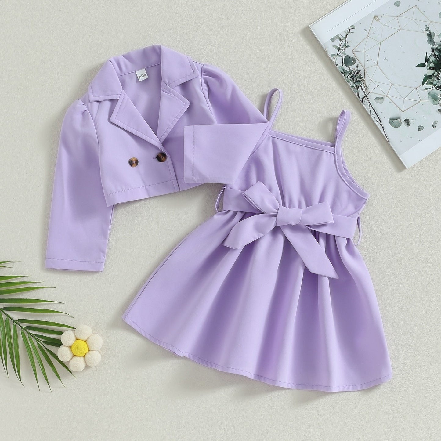 Conjunto Infantil Mujer Lazo Botones