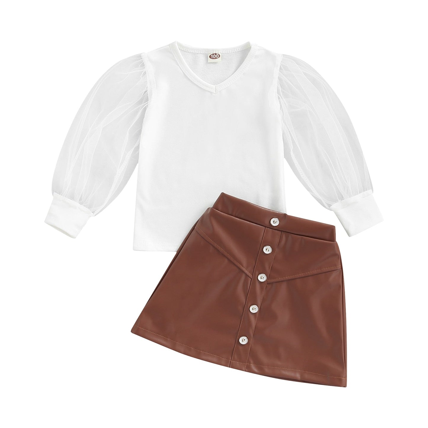 Conjunto Blusa y Falda Tul