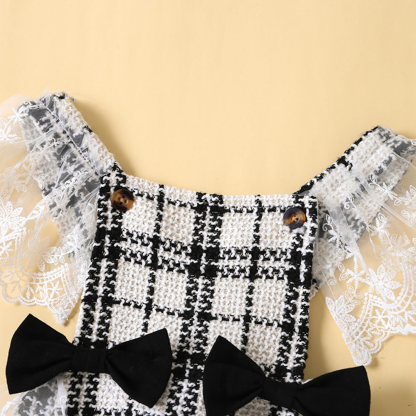 Body a cuadros con lazo