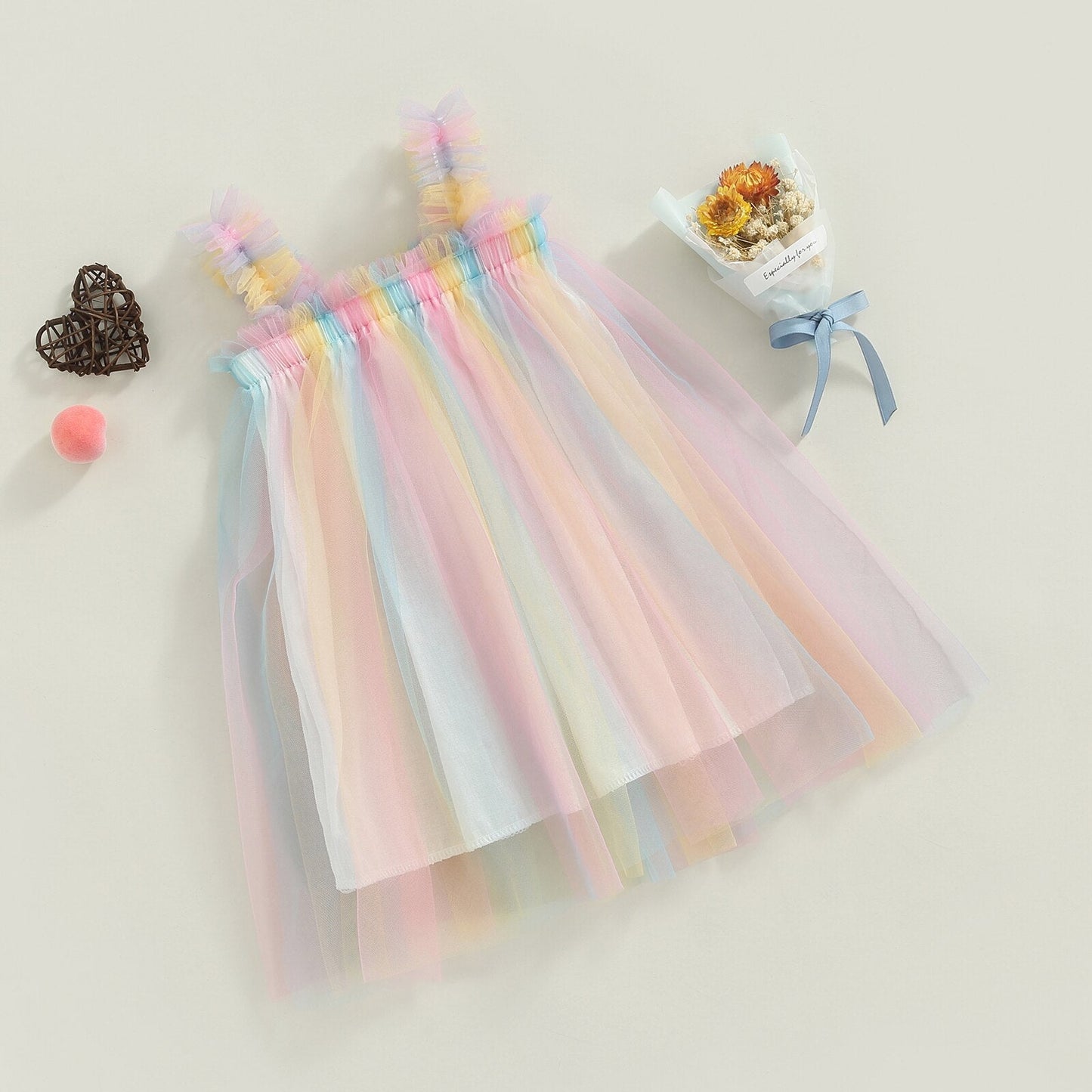 Vestido de tirantes de tul