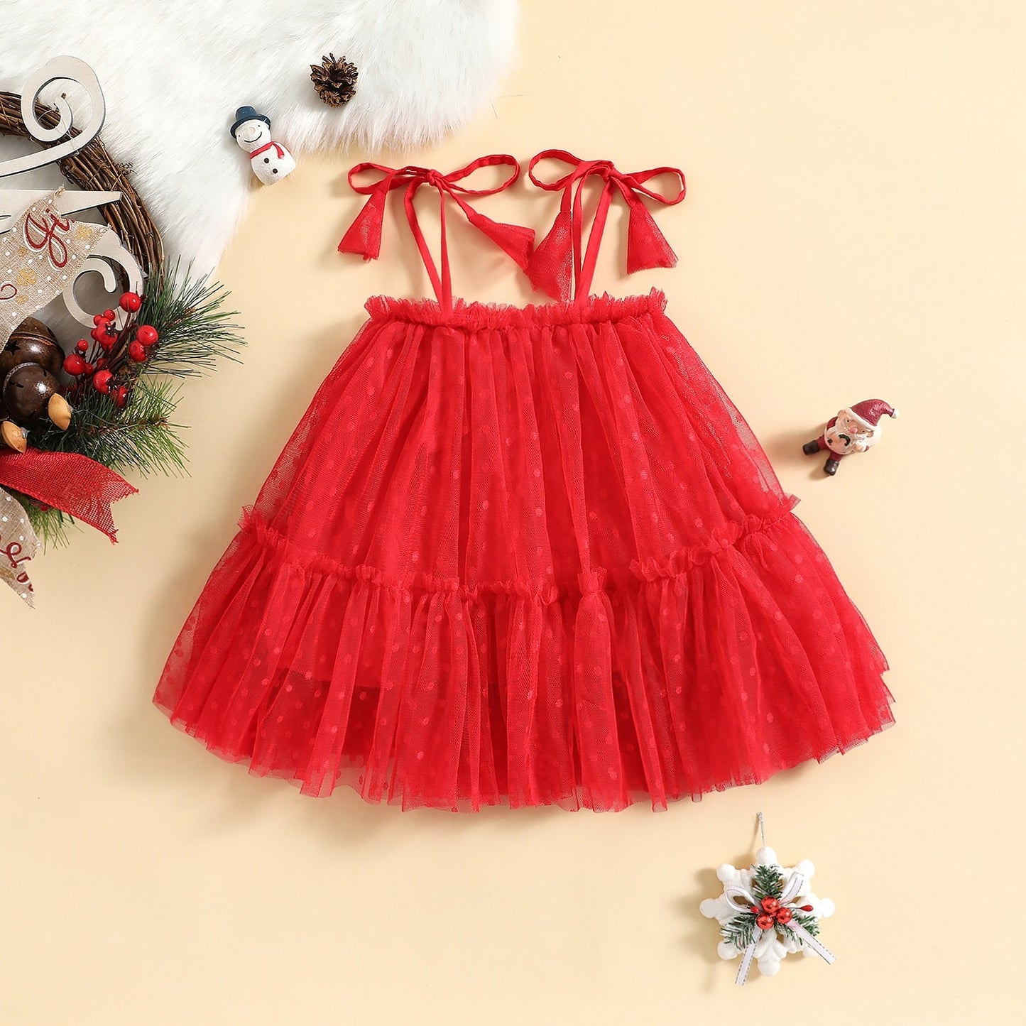 Vestido Navideño para Niñas, Lentejuelas.