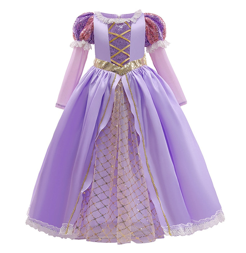 Vestido de fiesta morado para niños