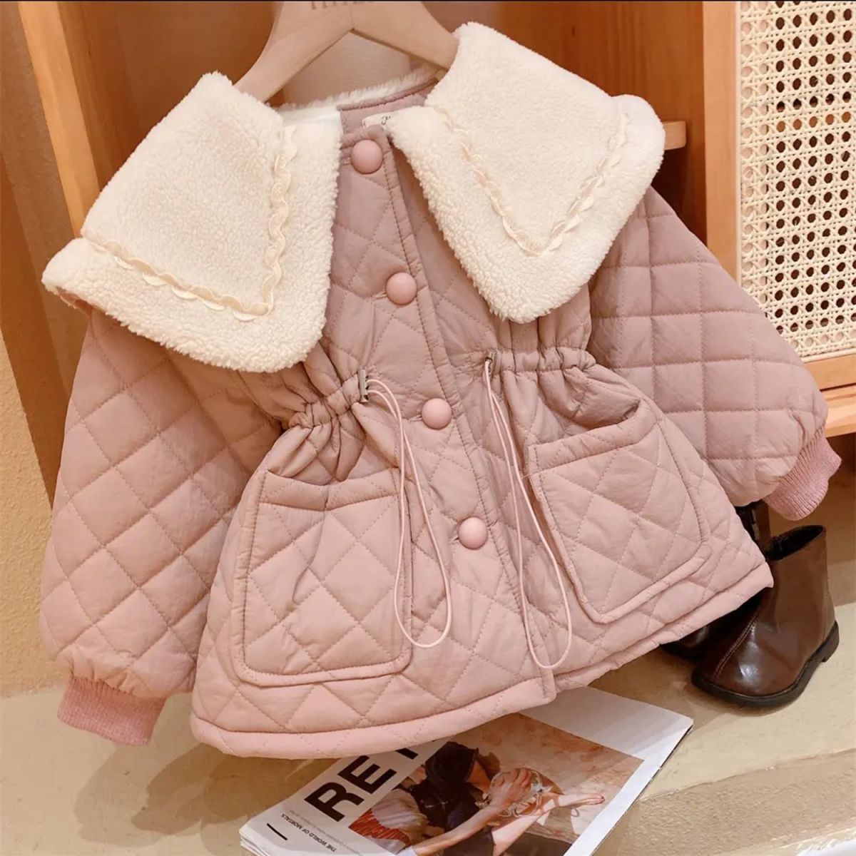 Abrigos cálidos gruesos de terciopelo acolchado de algodón